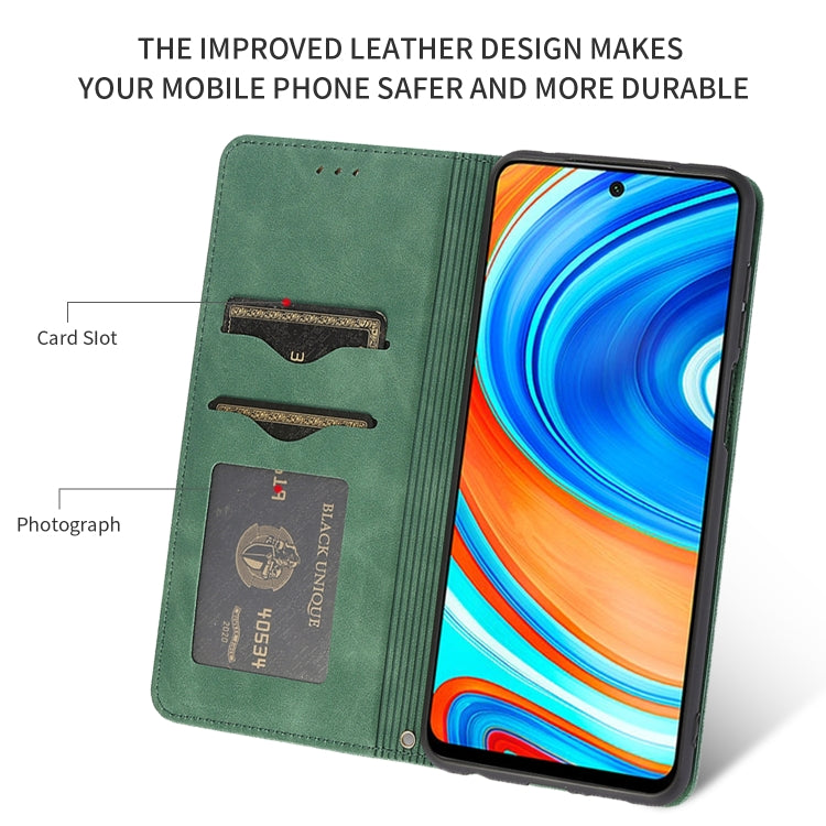 For Xiaomi Poco M2 Pro Retro Skin Feel Business Magnetic Horizontal Flip Leather Case