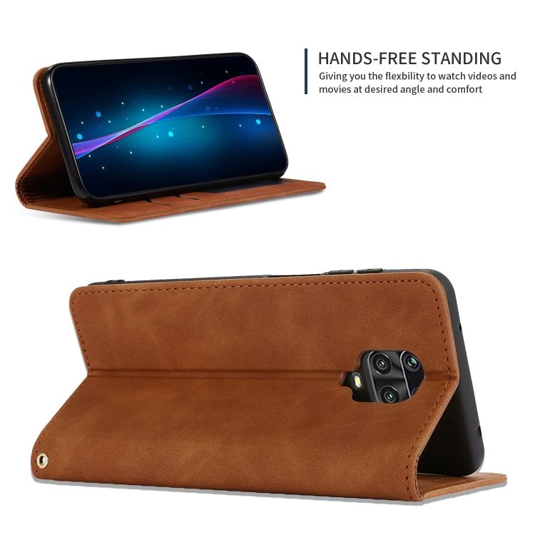 For Xiaomi Poco M2 Pro Retro Skin Feel Business Magnetic Horizontal Flip Leather Case