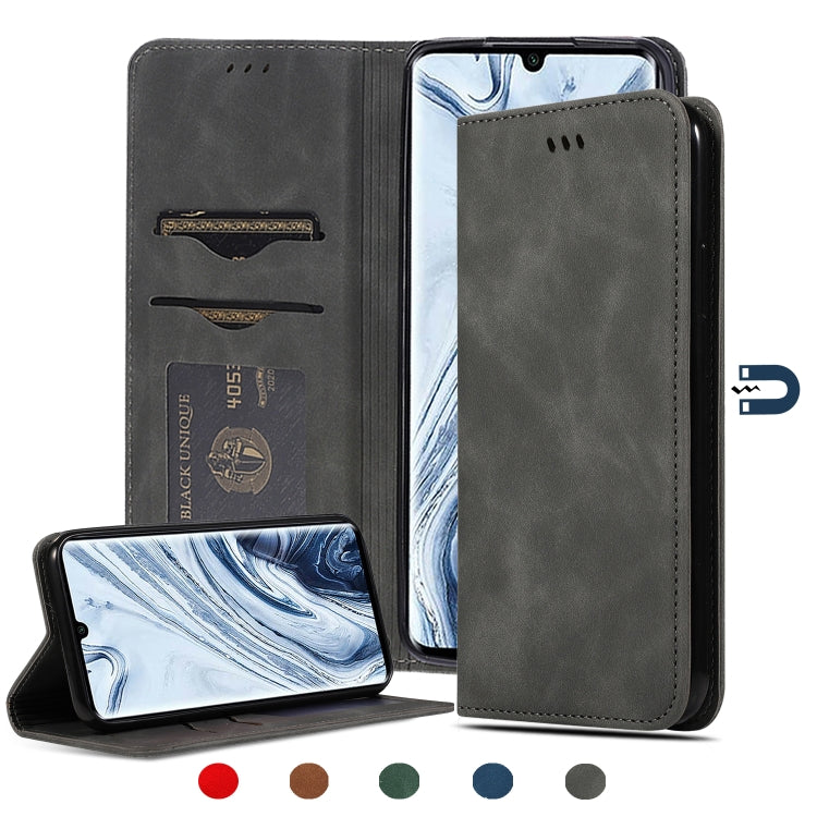 For Xiaomi Mi CC9 Pro / Note 10 / Note 10 Pro Retro Skin Feel Business Magnetic Horizontal Flip Leather Case