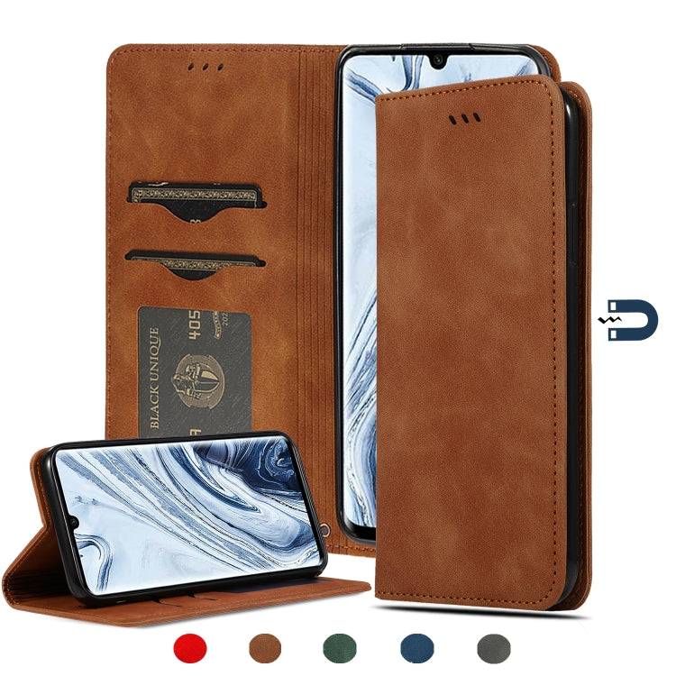 For Xiaomi Mi CC9 Pro / Note 10 / Note 10 Pro Retro Skin Feel Business Magnetic Horizontal Flip Leather Case
