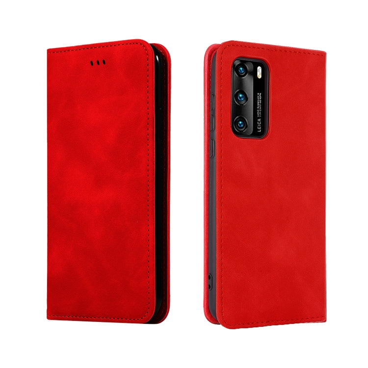 For Huawei P40 Retro Skin Feel Business Magnetic Horizontal Flip Leather Case