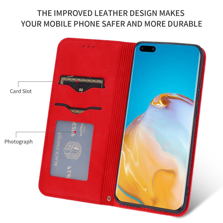 For Huawei P40 Retro Skin Feel Business Magnetic Horizontal Flip Leather Case