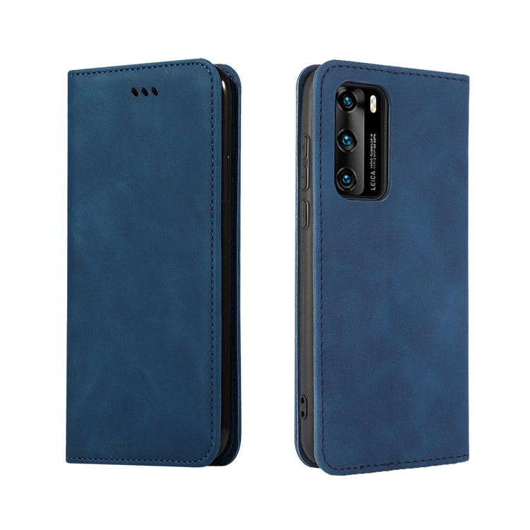 For Huawei P40 Retro Skin Feel Business Magnetic Horizontal Flip Leather Case