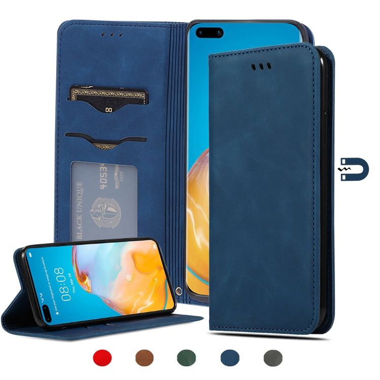 For Huawei P40 Retro Skin Feel Business Magnetic Horizontal Flip Leather Case