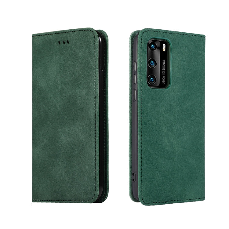 For Huawei P40 Retro Skin Feel Business Magnetic Horizontal Flip Leather Case