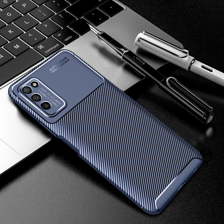 For Huawei Honor 30 Lite Carbon Fiber Texture Shockproof TPU Case