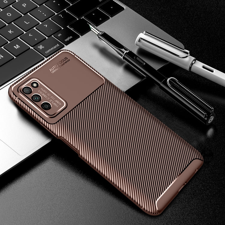 For Huawei Honor 30 Lite Carbon Fiber Texture Shockproof TPU Case
