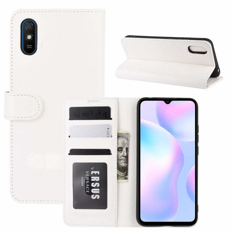 For Xiaomi Redmi 9A R64 Texture Single Horizontal Flip Protective Case with Holder & Card Slots & Wallet& Photo Frame