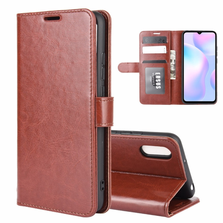 For Xiaomi Redmi 9A R64 Texture Single Horizontal Flip Protective Case with Holder & Card Slots & Wallet& Photo Frame