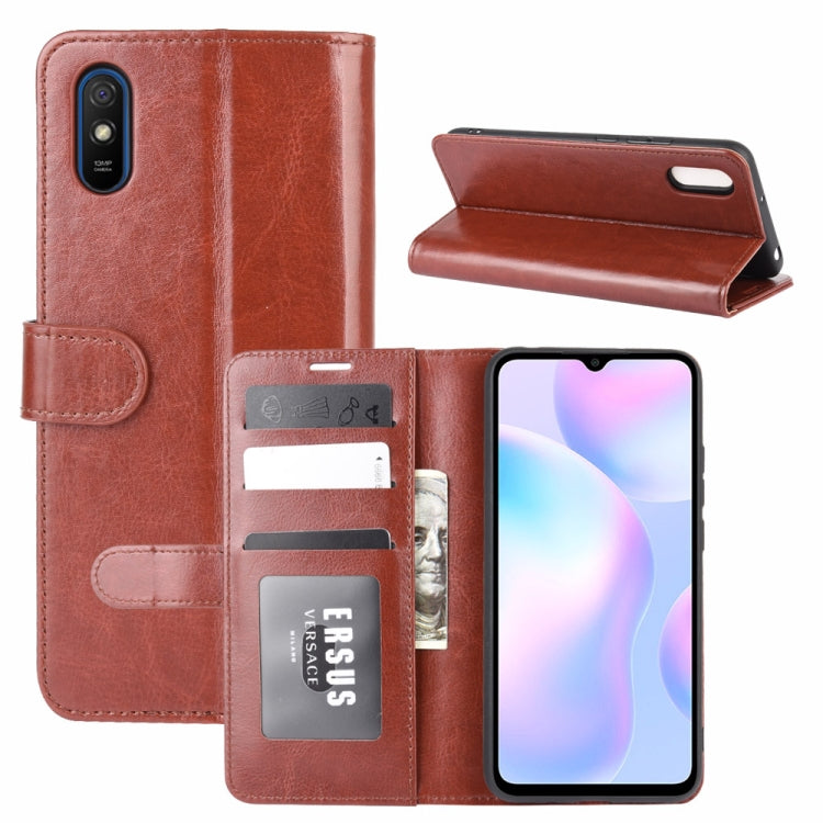 For Xiaomi Redmi 9A R64 Texture Single Horizontal Flip Protective Case with Holder & Card Slots & Wallet& Photo Frame