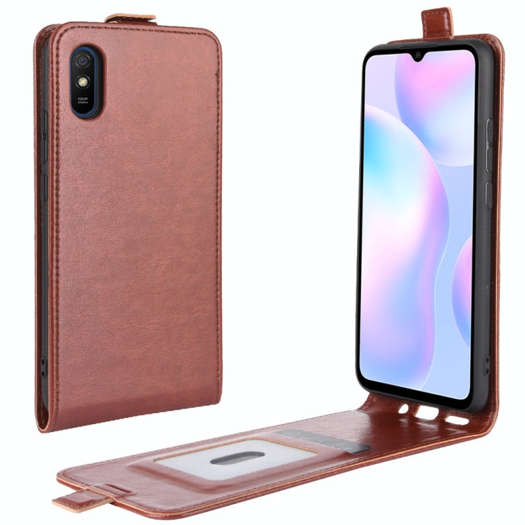 For Xiaomi Redmi 9A R64 Texture Single Vertical Flip Leather Protective Case with Card Slots & Photo Frame