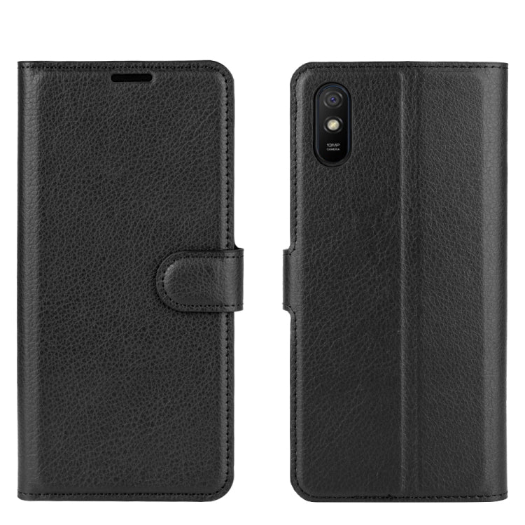 For Xiaomi Redmi 9A Litchi Texture Horizontal Flip Protective Case with Holder & Card Slots & Wallet