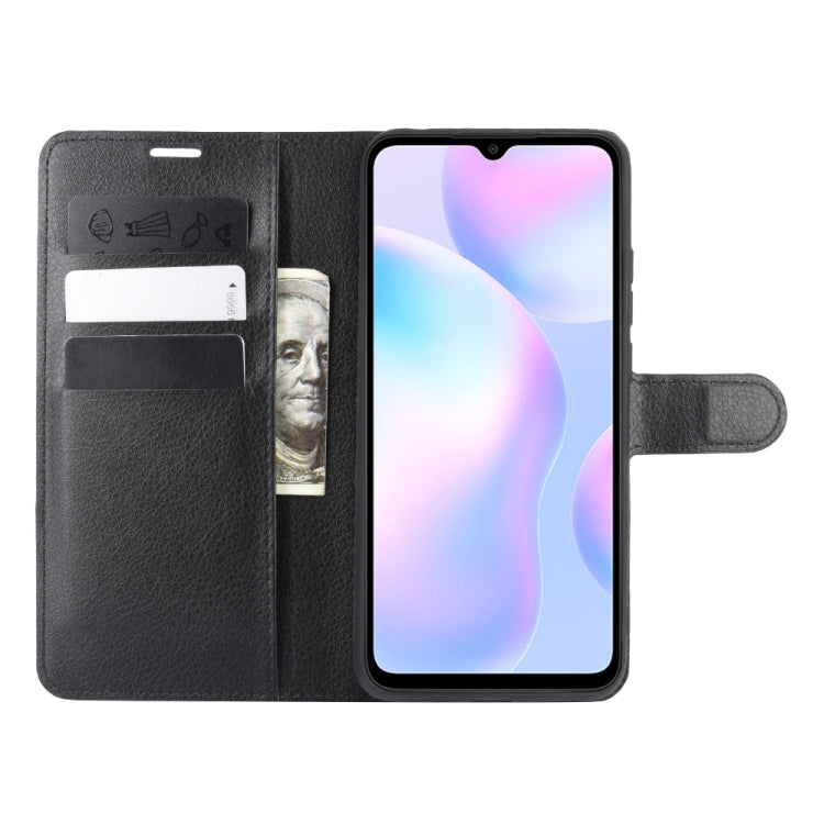 For Xiaomi Redmi 9A Litchi Texture Horizontal Flip Protective Case with Holder & Card Slots & Wallet