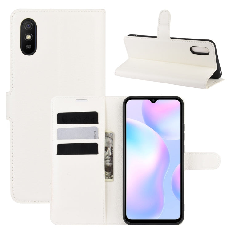 For Xiaomi Redmi 9A Litchi Texture Horizontal Flip Protective Case with Holder & Card Slots & Wallet