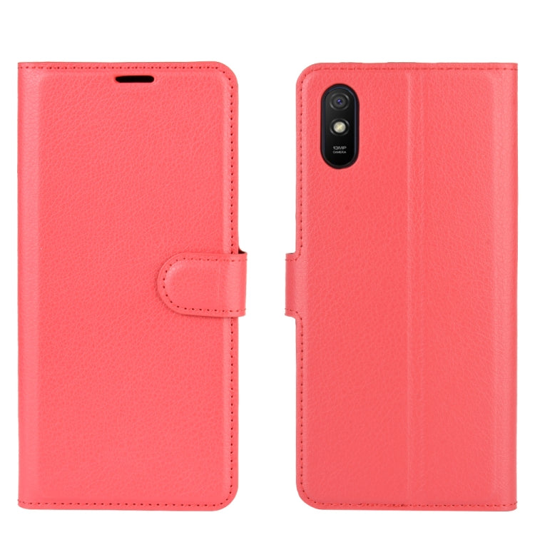 For Xiaomi Redmi 9A Litchi Texture Horizontal Flip Protective Case with Holder & Card Slots & Wallet