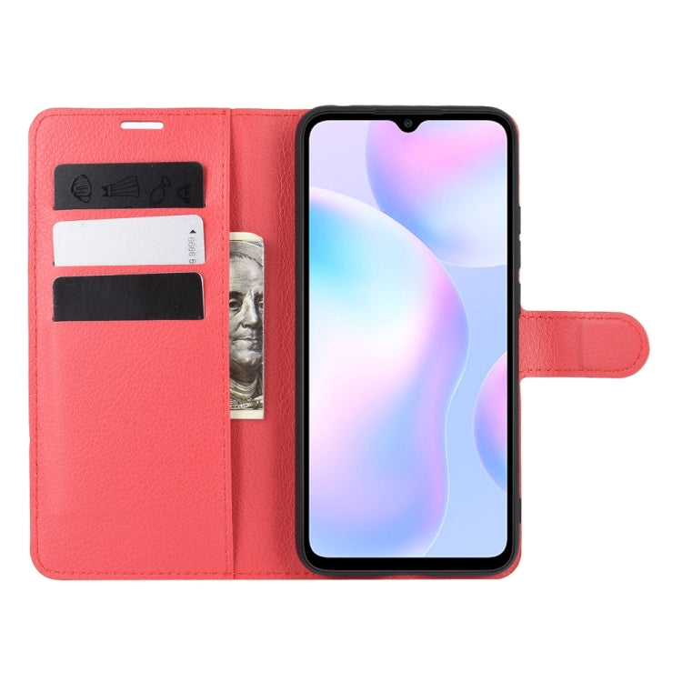 For Xiaomi Redmi 9A Litchi Texture Horizontal Flip Protective Case with Holder & Card Slots & Wallet