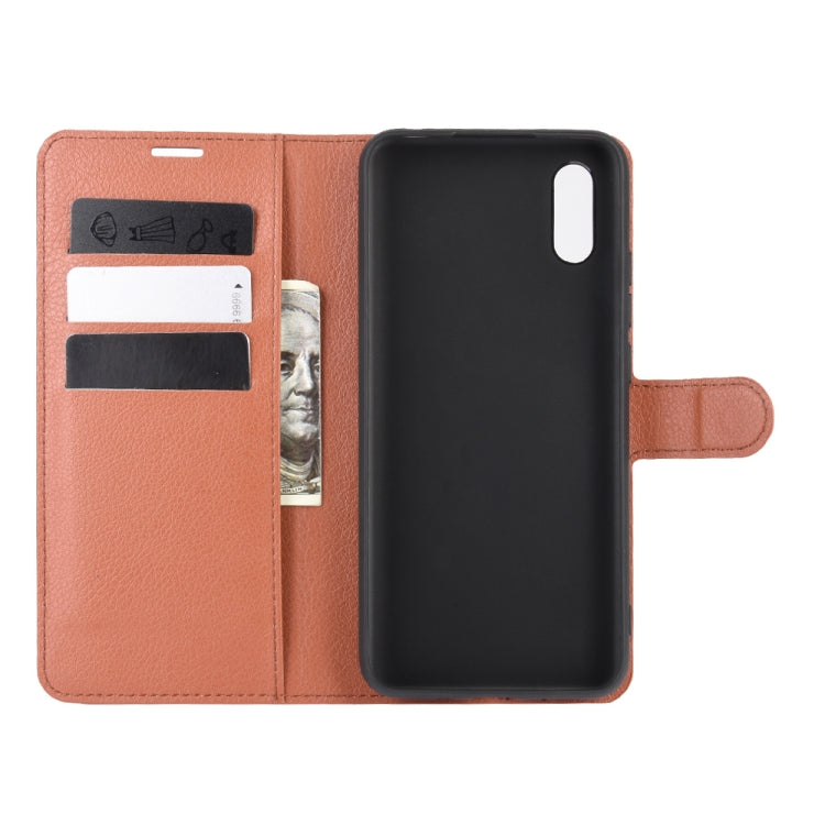 For Xiaomi Redmi 9A Litchi Texture Horizontal Flip Protective Case with Holder & Card Slots & Wallet
