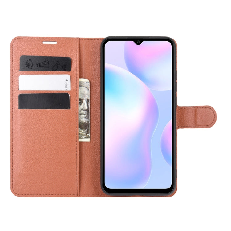 For Xiaomi Redmi 9A Litchi Texture Horizontal Flip Protective Case with Holder & Card Slots & Wallet
