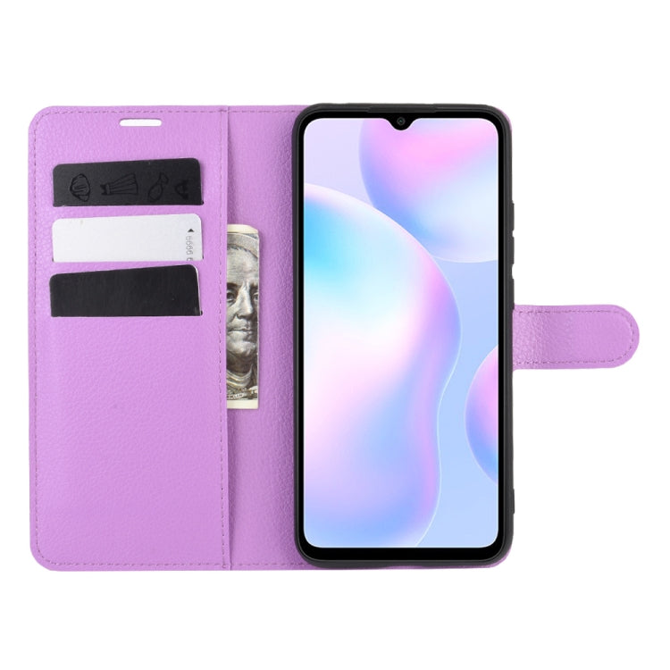 For Xiaomi Redmi 9A Litchi Texture Horizontal Flip Protective Case with Holder & Card Slots & Wallet