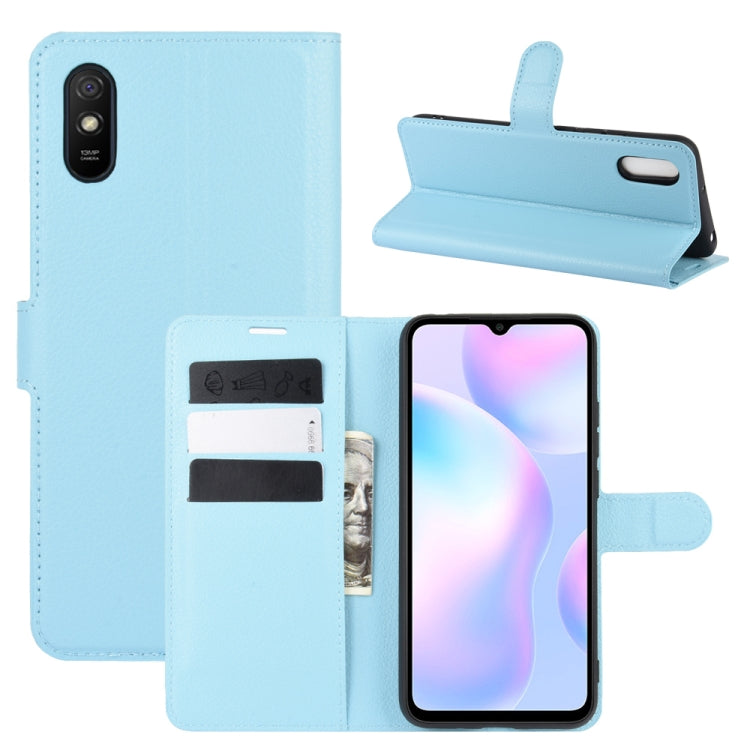 For Xiaomi Redmi 9A Litchi Texture Horizontal Flip Protective Case with Holder & Card Slots & Wallet