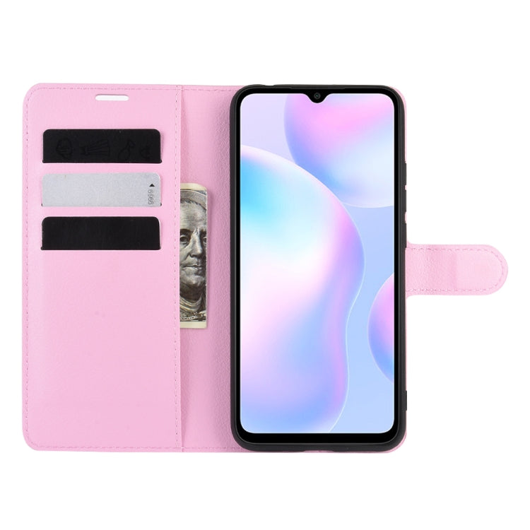 For Xiaomi Redmi 9A Litchi Texture Horizontal Flip Protective Case with Holder & Card Slots & Wallet