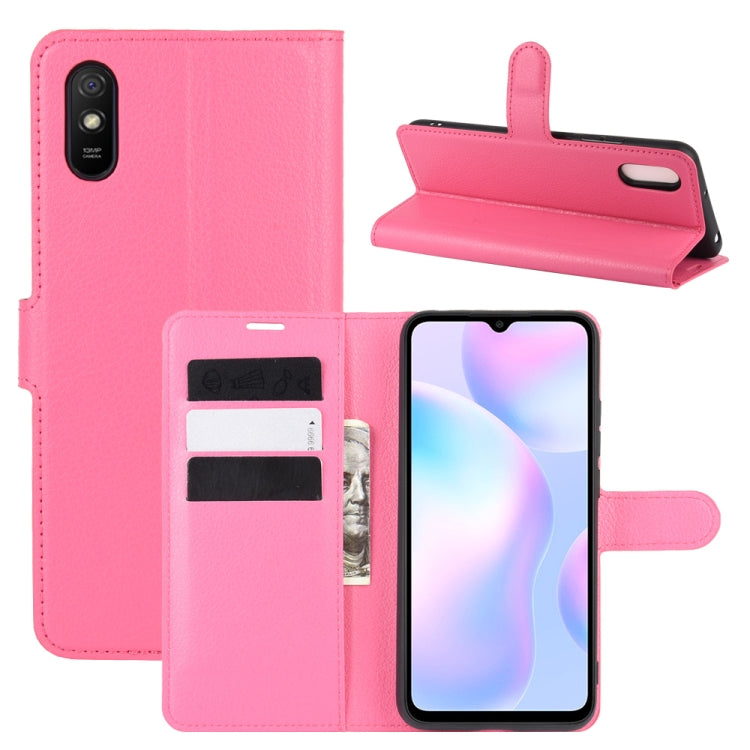 For Xiaomi Redmi 9A Litchi Texture Horizontal Flip Protective Case with Holder & Card Slots & Wallet