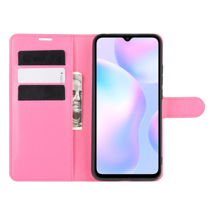 For Xiaomi Redmi 9A Litchi Texture Horizontal Flip Protective Case with Holder & Card Slots & Wallet
