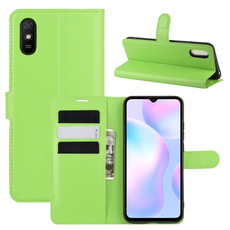 For Xiaomi Redmi 9A Litchi Texture Horizontal Flip Protective Case with Holder & Card Slots & Wallet