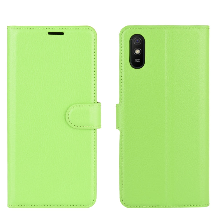 For Xiaomi Redmi 9A Litchi Texture Horizontal Flip Protective Case with Holder & Card Slots & Wallet