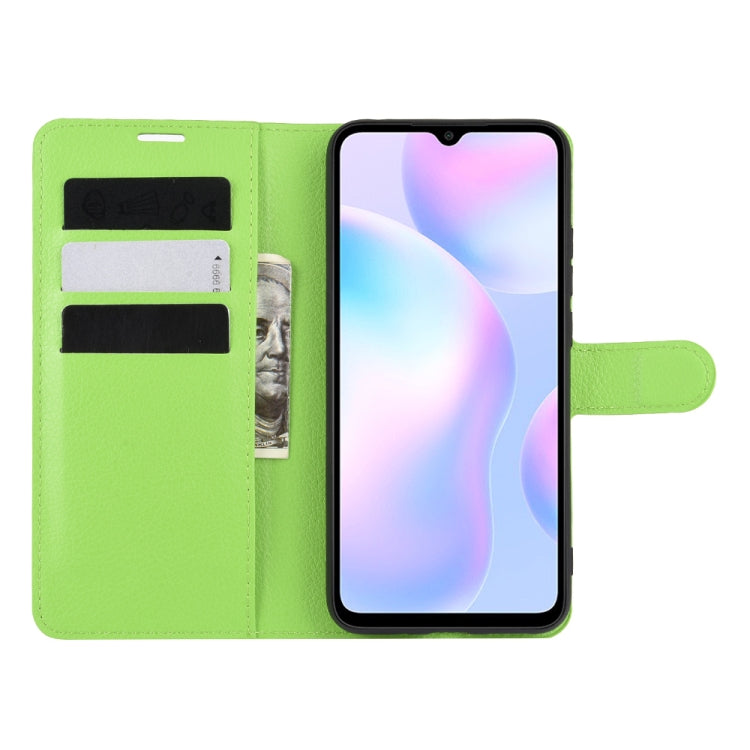 For Xiaomi Redmi 9A Litchi Texture Horizontal Flip Protective Case with Holder & Card Slots & Wallet