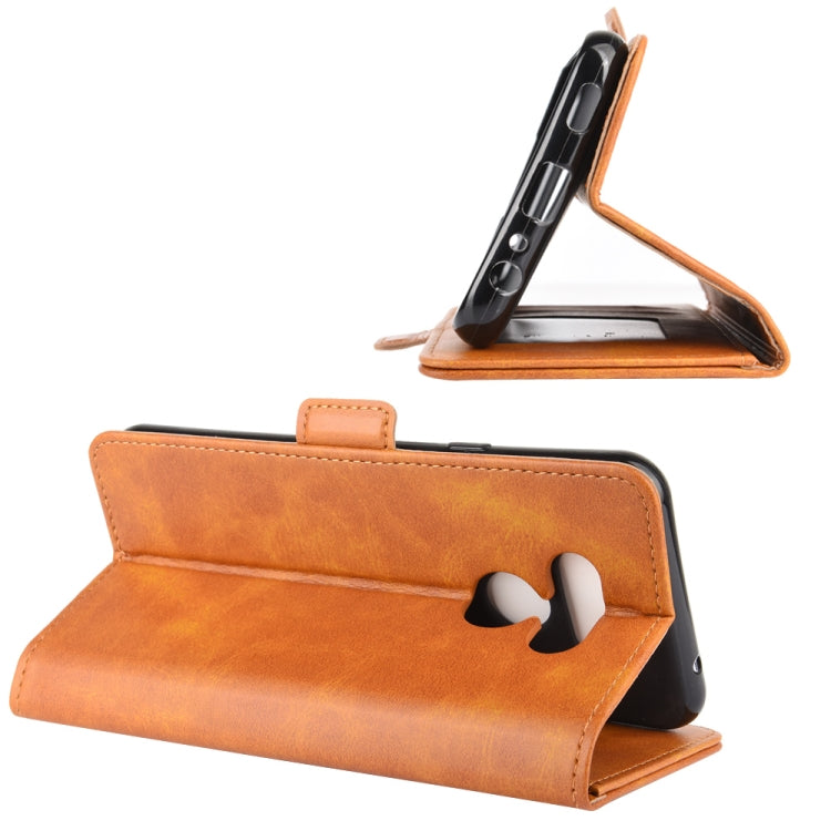 For LG harmony 4 Dual-side Magnetic Buckle Horizontal Flip Leather Case with Holder & Card Slots & Wallet