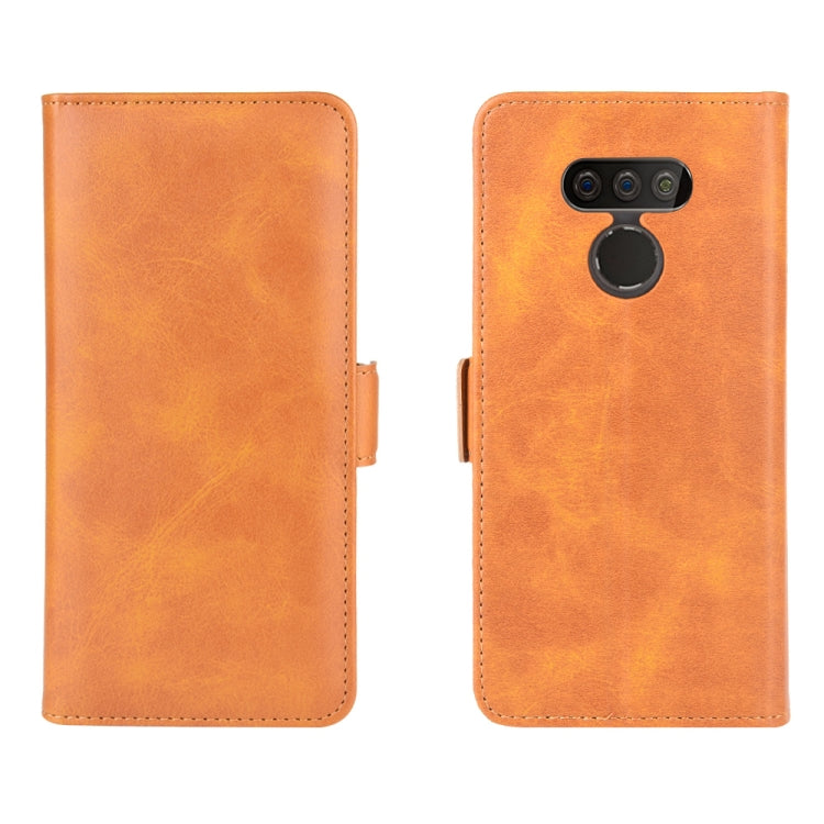 For LG harmony 4 Dual-side Magnetic Buckle Horizontal Flip Leather Case with Holder & Card Slots & Wallet