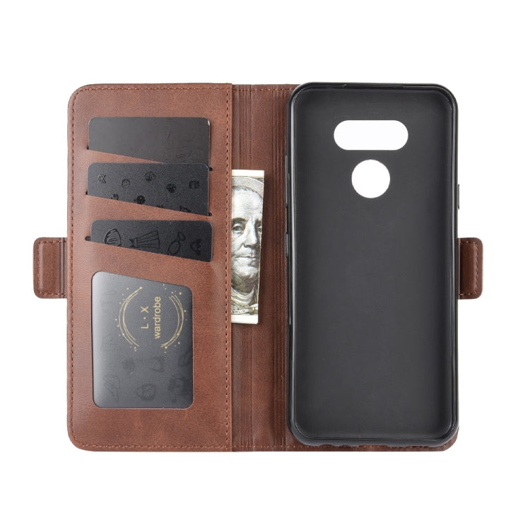 For LG harmony 4 Dual-side Magnetic Buckle Horizontal Flip Leather Case with Holder & Card Slots & Wallet