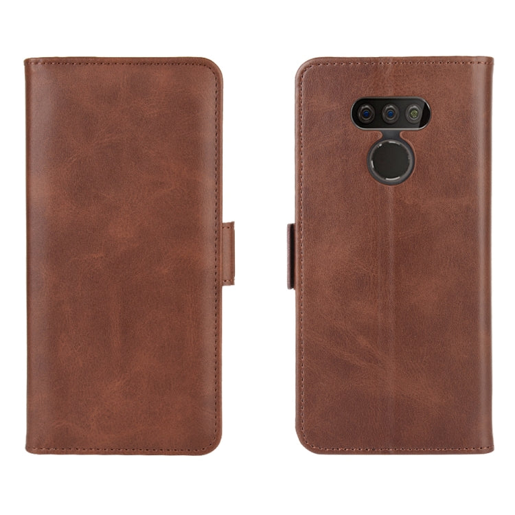 For LG harmony 4 Dual-side Magnetic Buckle Horizontal Flip Leather Case with Holder & Card Slots & Wallet