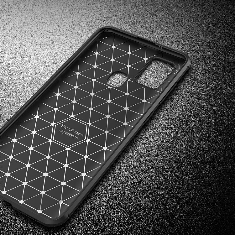 For Xiaomi Redmi 9C Carbon Fiber Texture Shockproof TPU Case(Blue)