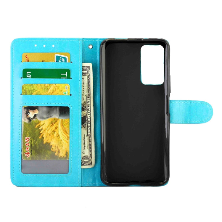 For Huawei Honor X10 5G Crazy Horse Texture Leather Horizontal Flip Protective Case with Holder & Card Slots & Wallet & Photo Frame