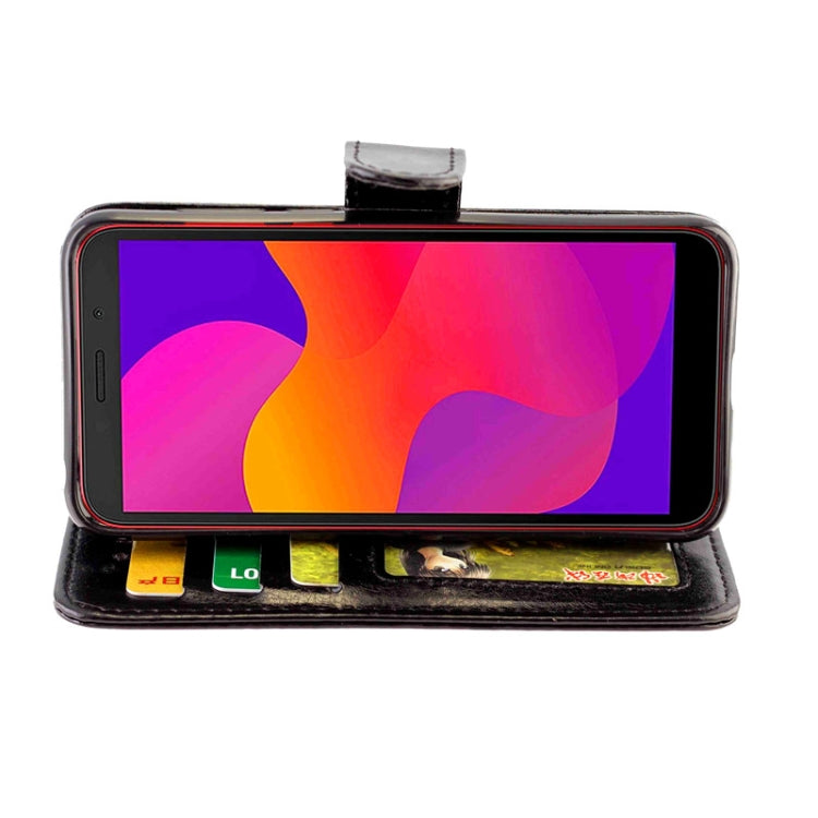 For Huawei Y5P(2020)/Honor9S Crazy Horse Texture Leather Horizontal Flip Protective Case with Holder & Card Slots & Wallet & Photo Frame