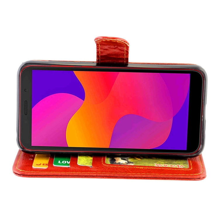 For Huawei Y5P(2020)/Honor9S Crazy Horse Texture Leather Horizontal Flip Protective Case with Holder & Card Slots & Wallet & Photo Frame