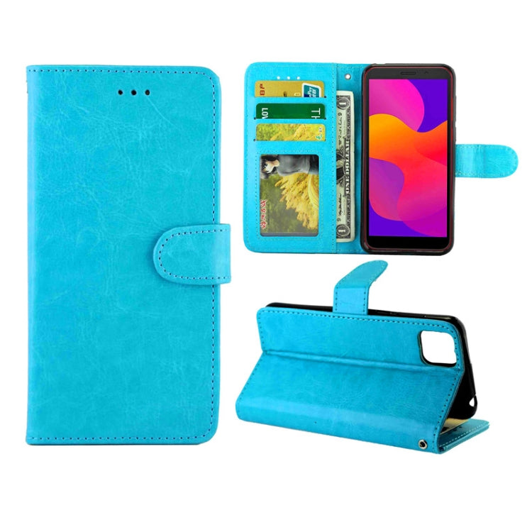 For Huawei Y5P(2020)/Honor9S Crazy Horse Texture Leather Horizontal Flip Protective Case with Holder & Card Slots & Wallet & Photo Frame