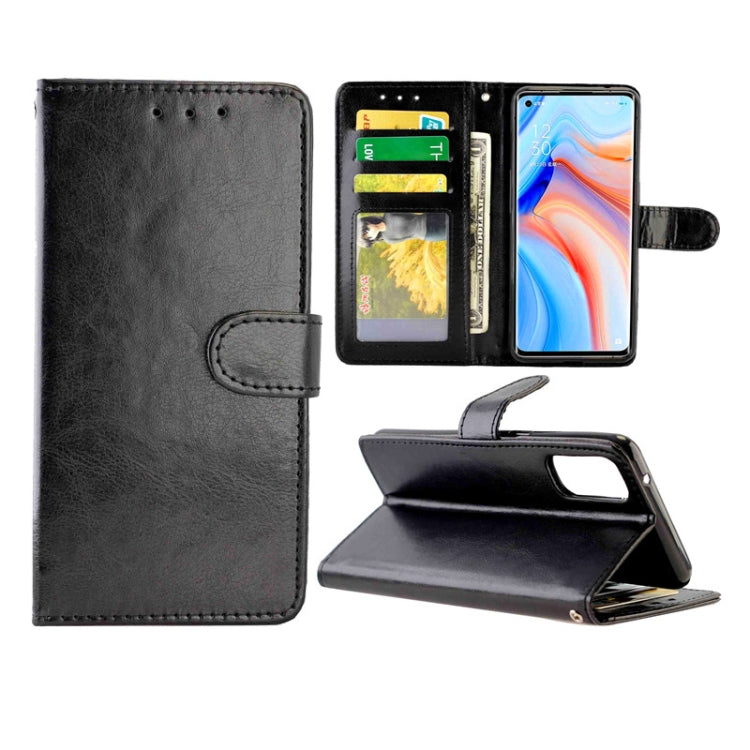 For OPPO Reno4 Pro Crazy Horse Texture Leather Horizontal Flip Protective Case with Holder & Card Slots & Wallet & Photo Frame
