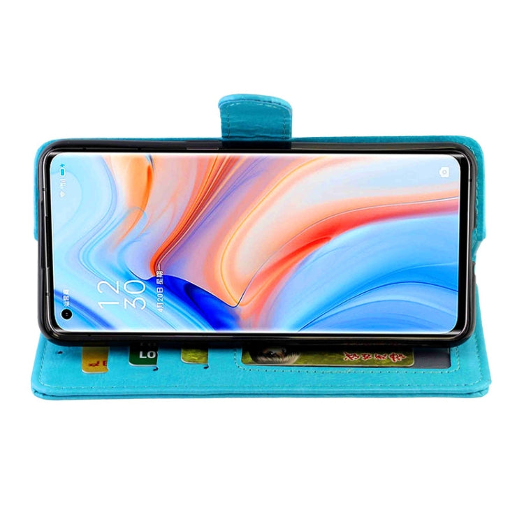 For OPPO Reno4 Pro Crazy Horse Texture Leather Horizontal Flip Protective Case with Holder & Card Slots & Wallet & Photo Frame