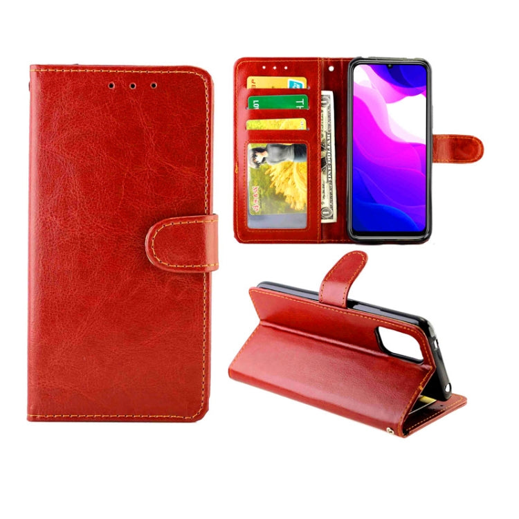 For Xiaomi Mi 10lite Crazy Horse Texture Leather Horizontal Flip Protective Case with Holder & Card Slots & Wallet & Photo Frame