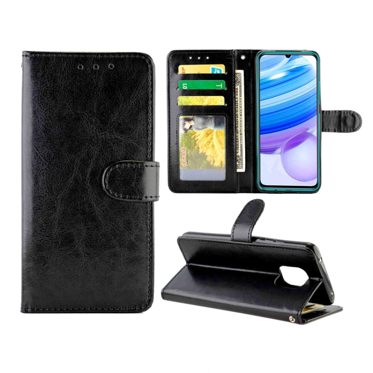 For xiaomi Redmi 10X Pro 5G/10X 5G Crazy Horse Texture Leather Horizontal Flip Protective Case with Holder & Card Slots & Wallet & Photo Frame