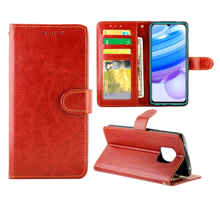 For xiaomi Redmi 10X Pro 5G/10X 5G Crazy Horse Texture Leather Horizontal Flip Protective Case with Holder & Card Slots & Wallet & Photo Frame
