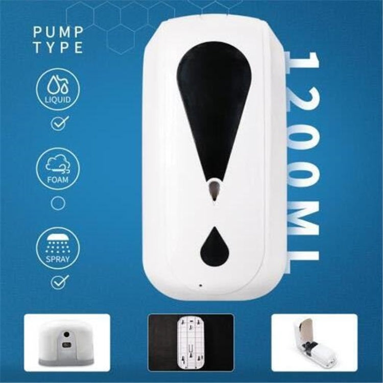 1200ML Wall-Mounted Touchless Automatic Infrared Sensor Drip Sterilization Dispenser(White)