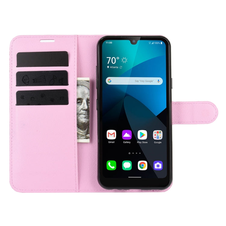 For LG harmony 4 Litchi Texture Horizontal Flip Protective Case with Holder & Card Slots & Wallet