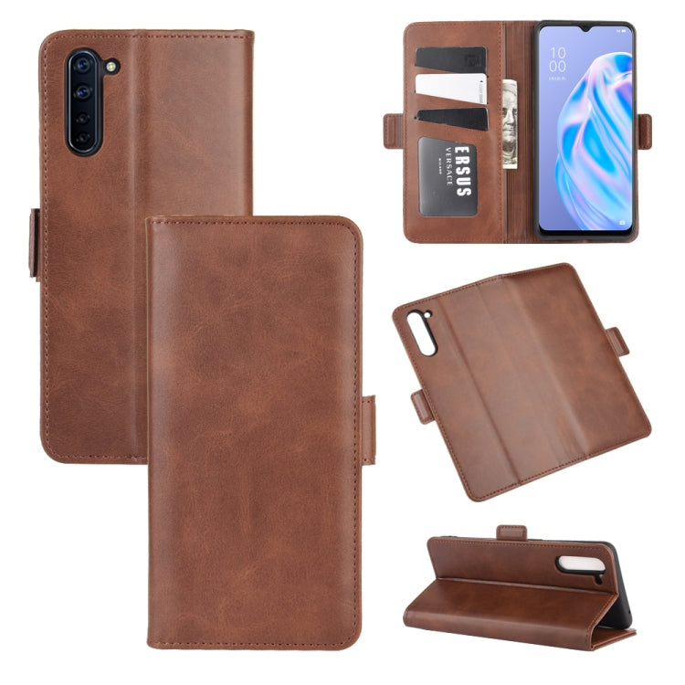 For OPPO Reno 3A (Japanese Version) Dual-side Magnetic Buckle Horizontal Flip Leather Case with Holder & Card Slots & Wallet