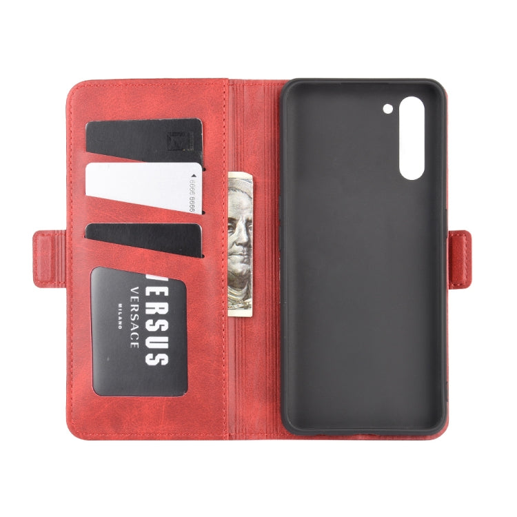 For OPPO Reno 3A (Japanese Version) Dual-side Magnetic Buckle Horizontal Flip Leather Case with Holder & Card Slots & Wallet