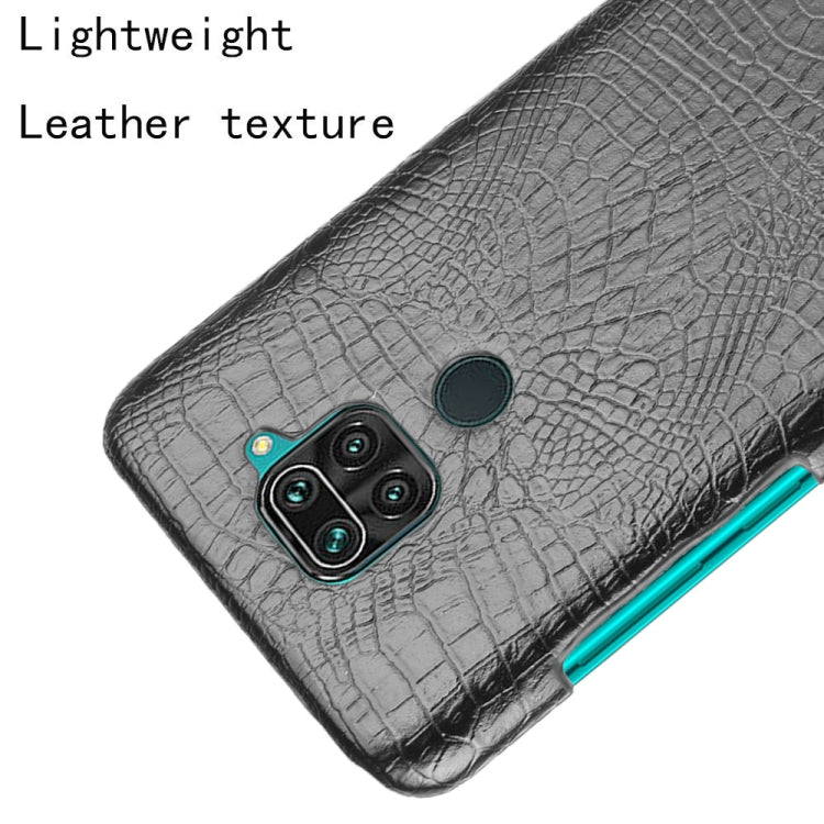 For Xiaomi Redmi Note 9 / Redmi 10X 4G Shockproof Crocodile Texture PC + PU Case