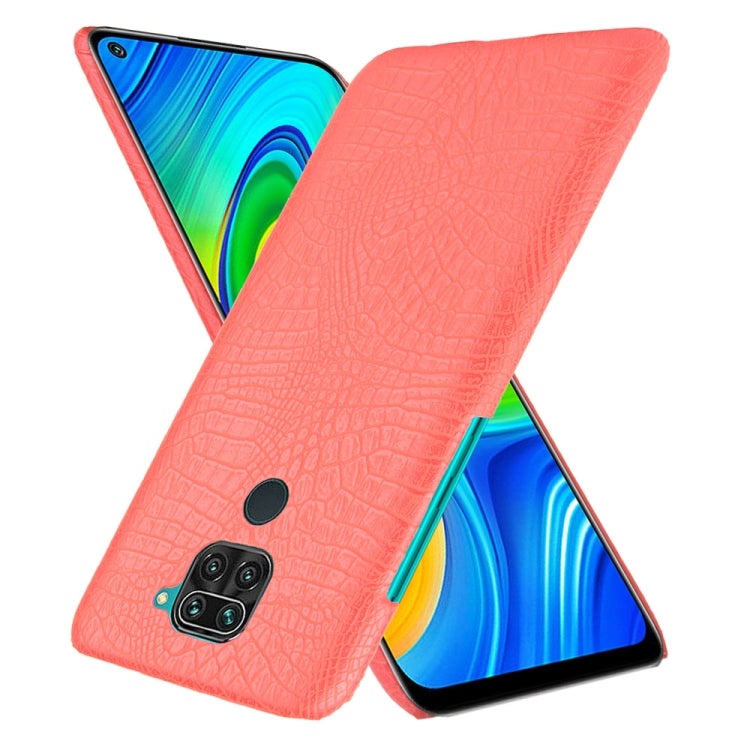 For Xiaomi Redmi Note 9 / Redmi 10X 4G Shockproof Crocodile Texture PC + PU Case